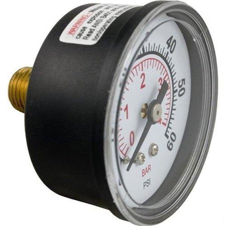 GLI POOL PRODUCTS Gli Pool Products 190059 Rear Mount Pressure Gauge Replacement Pool & Spa Valve And Filter 190059